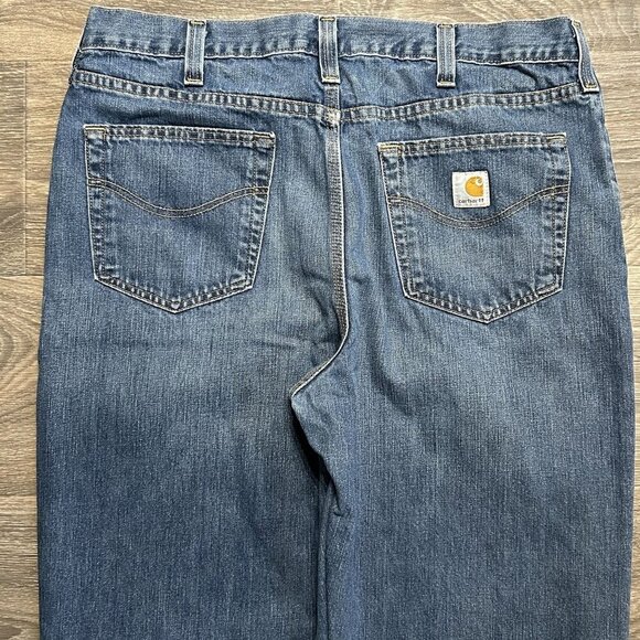 Carhartt Jeans 38x36 Elton Straight Leg 5 Pocket Denim 101496 Medium Wash - Picture 6 of 10